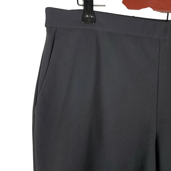 Theory Womens Tapered Dart Ponte Pant Sz L Black Pull On Cropped Pockets Stretch - Picture 7 of 16